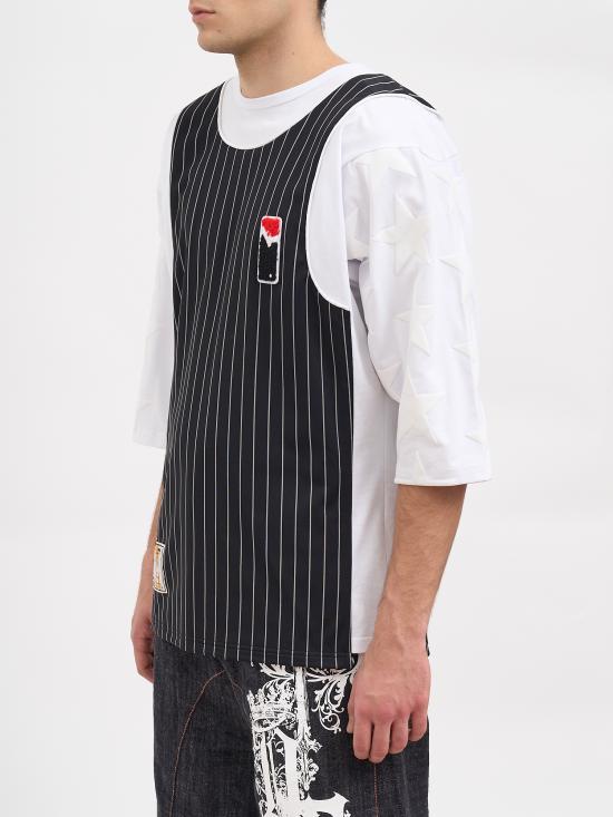 26SS 피디에프 긴팔 티셔츠 NDFM54045TJ101BLKWH Black White - PDF