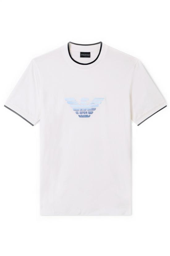 26SS 엠포리오 아르마니 반팔 티셔츠 EM005271 AF10017U0003 White