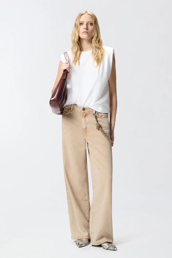 26SS 핑코 스트레이트 팬츠 104601A33RC88 Beige - PINKO