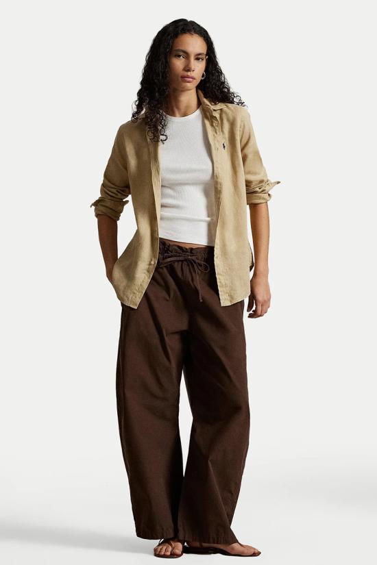 26SS 폴로 랄프로렌 포니 자수 리넨 셔츠 (211970730009) 211970730506 Beige - POLO RALPH LAUREN