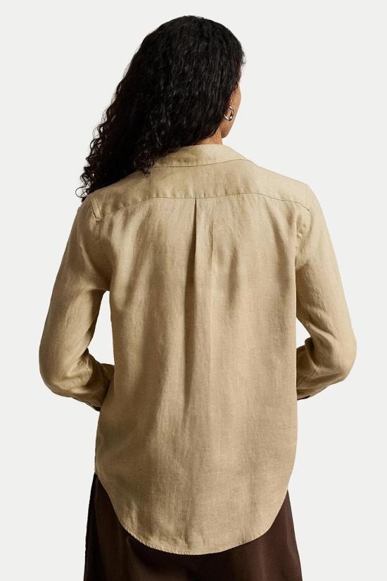 26SS 폴로 랄프로렌 포니 자수 리넨 셔츠 (211970730009) 211970730506 Beige - POLO RALPH LAUREN