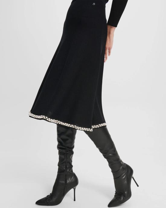  칼라거펠트 스커트 246W1207 999 black NERO - KARL LAGERFELD