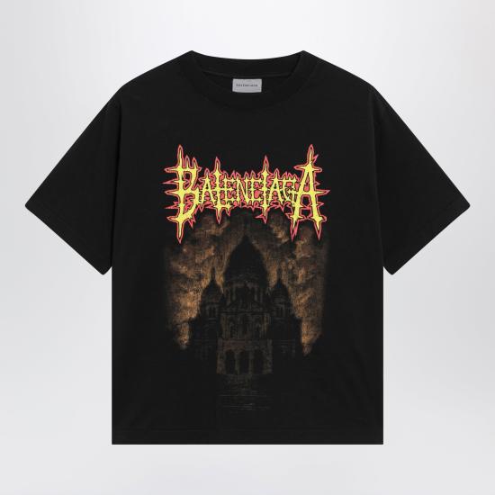 26SS 발렌시아가 반팔 티셔츠 850990TUVE4 Black