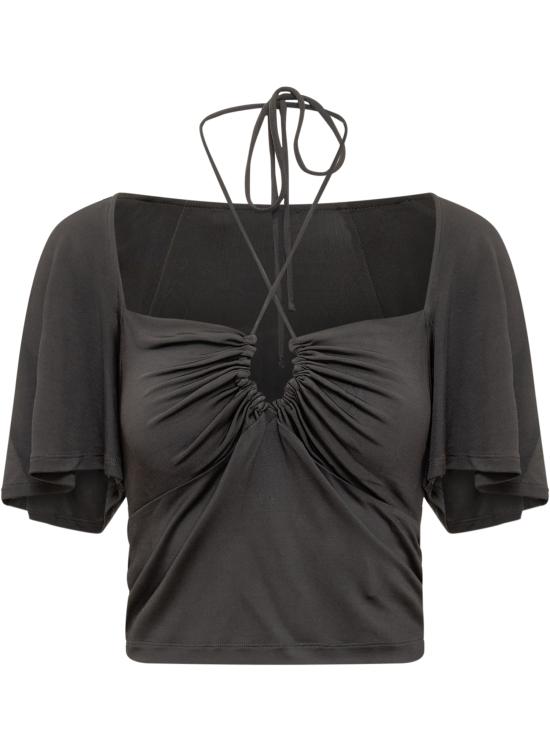  이로 반팔 티셔츠 23SWM16GRATA BLA0123S BLACK