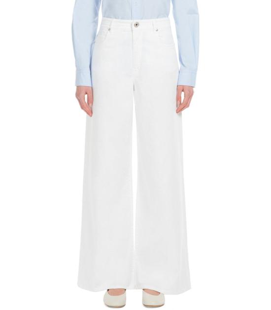 26SS 위켄드막스마라 메디나 코튼 팬츠 2615131051600 002 34 White - WEEKEND MAX MARA