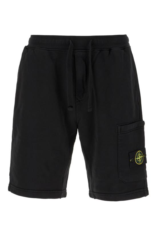 26SS 스톤 아일랜드 오가닉 코튼 플리스 레귤러핏 카고 포켓 조거 쇼츠 S156200011S0051 V0029 BLACK