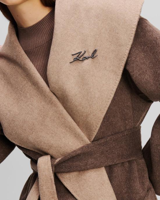  칼라거펠트 코트 246W1502 758 light beige dark beige BEIGE - KARL LAGERFELD