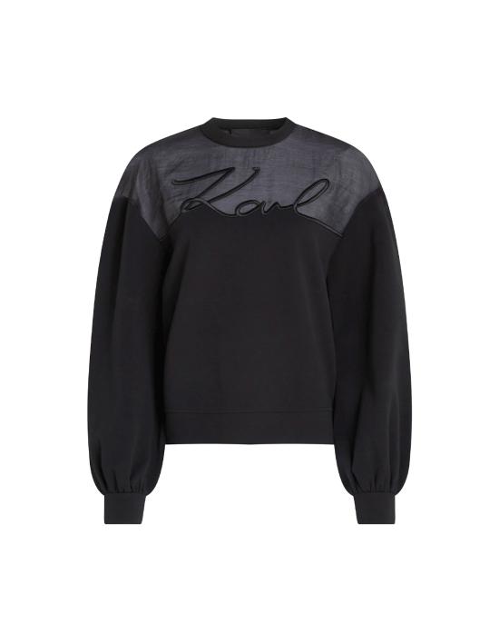  칼라거펠트 긴팔 티셔츠 246W1806 999 black NERO
