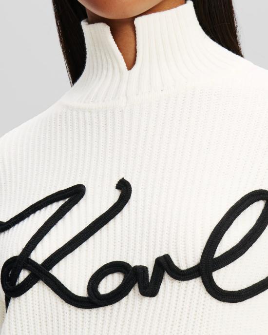  칼라거펠트 터틀넥 246W2000 101 White Black BIANCO - KARL LAGERFELD