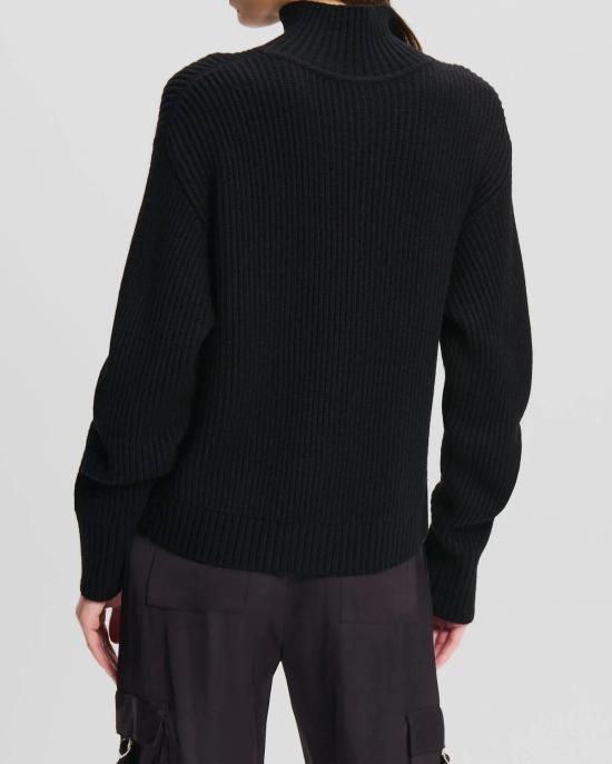  칼라거펠트 터틀넥 246W2000 998 black white NERO - KARL LAGERFELD