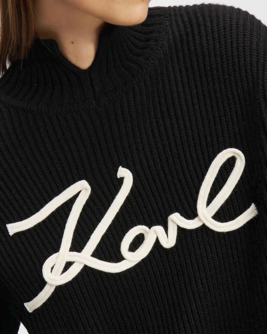  칼라거펠트 터틀넥 246W2000 998 black white NERO - KARL LAGERFELD