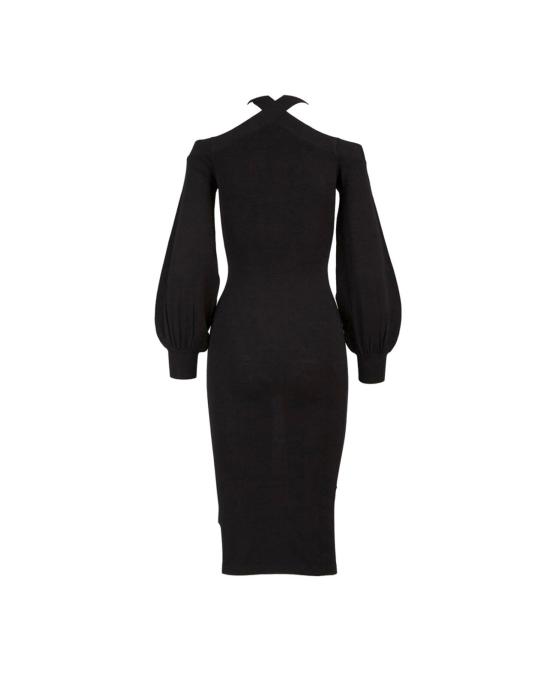  칼라거펠트 미디 원피스 246W1317 999 black NERO - KARL LAGERFELD