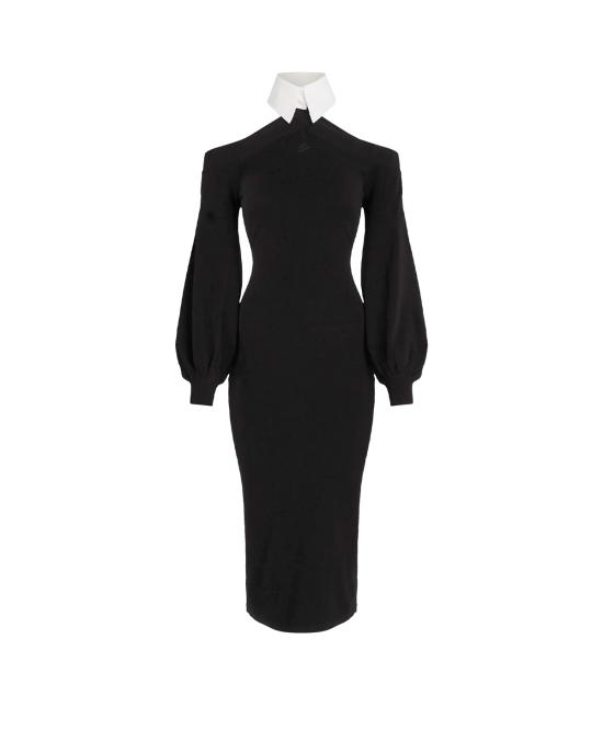  칼라거펠트 미디 원피스 246W1317 999 black NERO