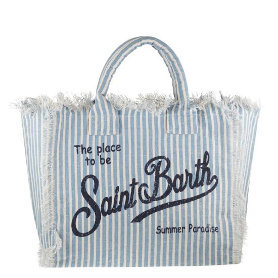 26SS 세인트바쓰 토트백 VANI022 WHITE LIGHT BLUE