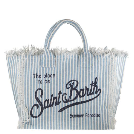 26SS 세인트바쓰 토트백 VANI022 WHITE LIGHT BLUE - MC2 SAINT BARTH