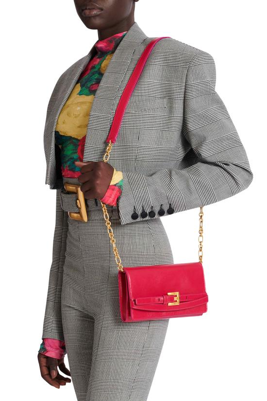 26SS 발망 클러치/파우치 GN1ON259LMTE 4CJ Rose fuchsia - BALMAIN