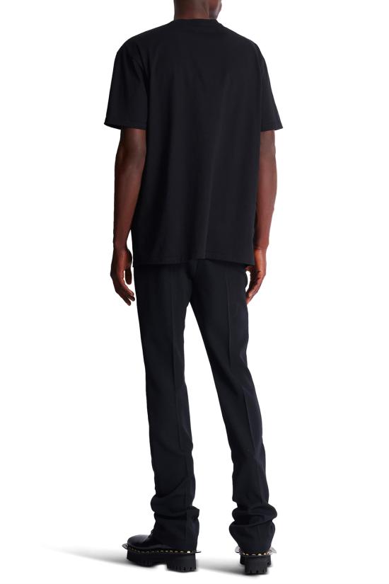 26SS 발망 반팔 티셔츠 GH1EG225GF40 EAB NOIR BLANC - BALMAIN