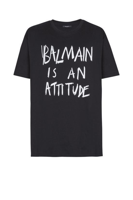 26SS 발망 반팔 티셔츠 GH1EG225GF40 EAB NOIR BLANC