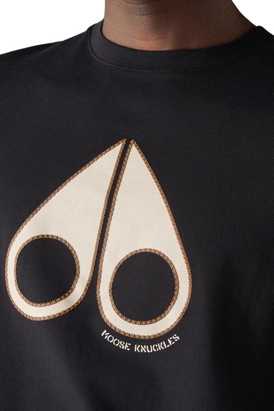 26SS 무스너클 반팔 티셔츠 M16MT736 292 Black - MOOSE KNUCKLES