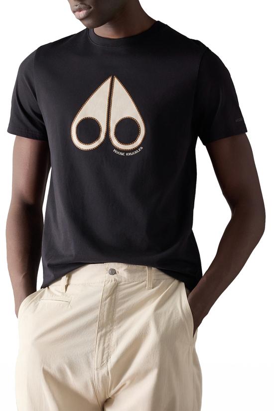 26SS 무스너클 반팔 티셔츠 M16MT736 292 Black - MOOSE KNUCKLES