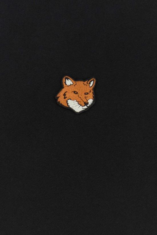  메종키츠네 긴팔 티셔츠 메종 키츠네 블랙 코튼 스웨트셔츠 블랙 - MAISON KITSUNE