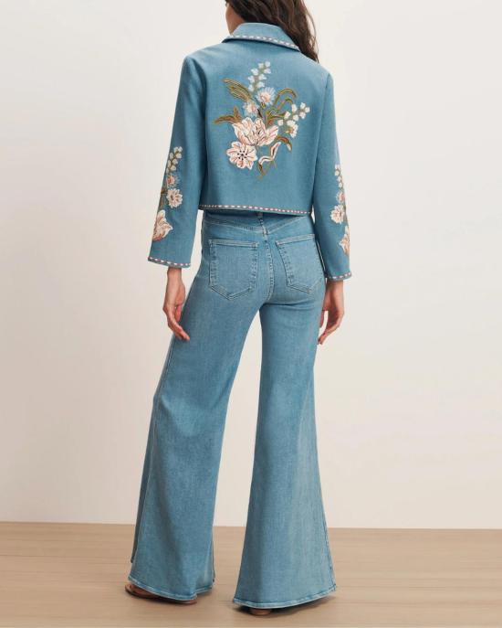  베로니카비어드 데님 자켓 베로니카 비어드 비카리아 자수 재킷 씨 글레어 - VERONICA BEARD