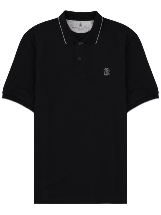 26SS 브루넬로 쿠치넬리 폴로 티셔츠 M0B139779G CCB75 BLACK
