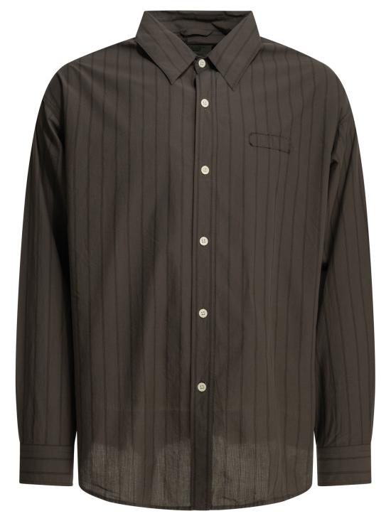 26SS 엠에프펜 긴팔 셔츠 M126 003ESSAY SHIRTDARK BROWN TRIPLE STRIPE Brown