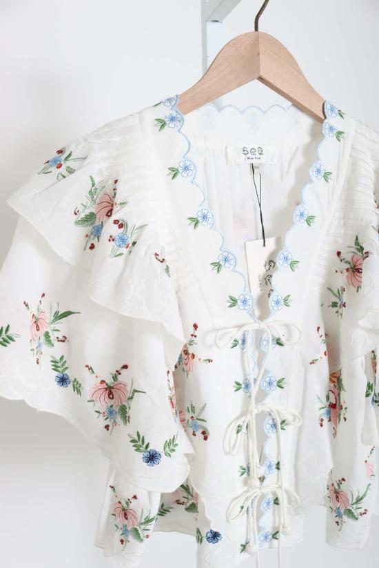  씨뉴욕 블라우스 Sea Ny Serafina 자수 탑 - SEA NY