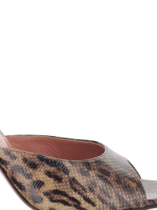 26SS 아미나 무아디 뮬/슬리퍼 ALEXASLIPPER95 LEOPARDSNAKE Marrone - AMINA MUADDI