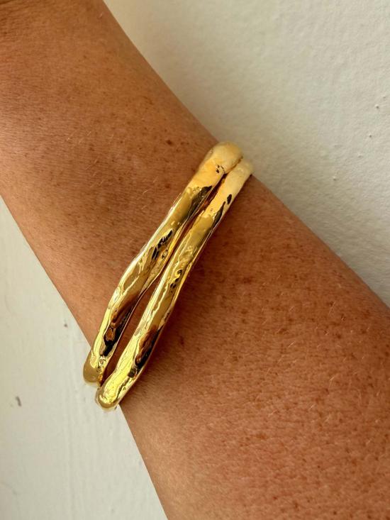  머큐리얼 스튜디오 커프스 링크/타이 홀더 아사 뱅글 골드