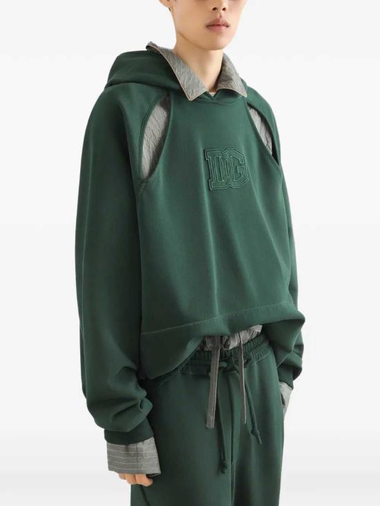26SS 돌체앤가바나 후드 티셔츠 G9CDBZG7P0U V0707 VERDE SCURISSIMO - DOLCE & GABBANA