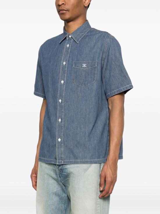 26SS 셀린느 반팔 셔츠 RC0D7208I 07UO UNION OCEAN WASH DOM - CELINE