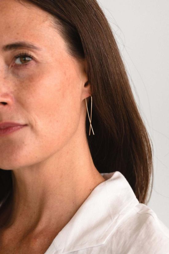  쉬나 마샬 주얼리 이어링 Sheena Marshall Jewelry Telluride Long Threader Earrings Gold Fill - SHEENA MARSHALL JEWELRY