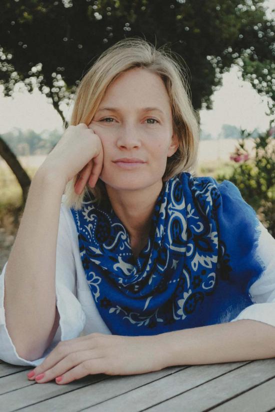  메종 르콩트 플라망 머플러/스카프 Maison Lecomte Flament 울 실크 블렌드 반다나 스카프 - MAISON LECOMTE FLAMENT