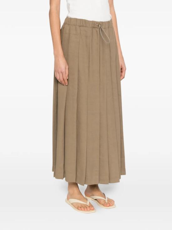 26SS 파비아나 필리피 미디 스커트 GND276F398 D5441275 Green - FABIANA FILIPPI