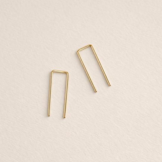  쉬나 마샬 주얼리 이어링 Sheena Marshall Jewelry Tiny Staple Threader Earrings - SHEENA MARSHALL JEWELRY