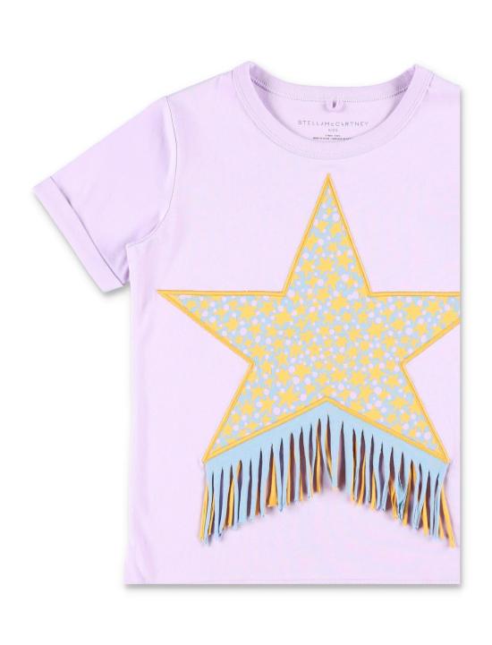  [키즈] 스텔라 맥카트니 탑 스텔라 매카트니 스타 그래픽 프린지 티셔츠 (퍼플) - STELLA MCCARTNEY