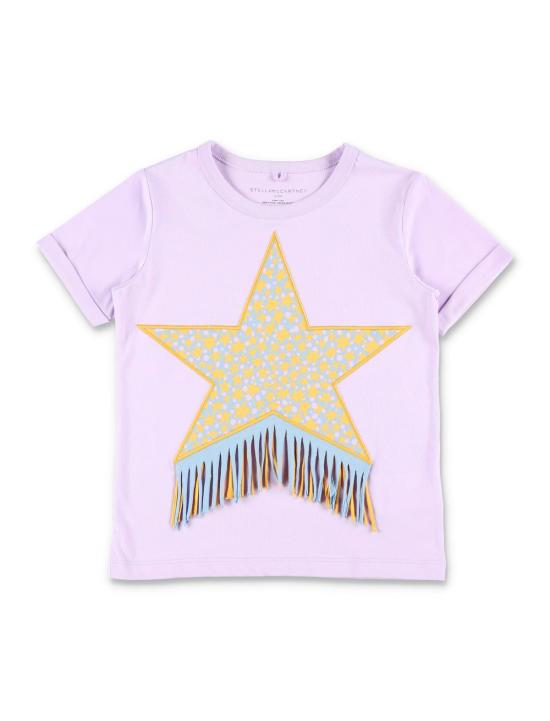  [키즈] 스텔라 맥카트니 탑 스텔라 매카트니 스타 그래픽 프린지 티셔츠 (퍼플)
