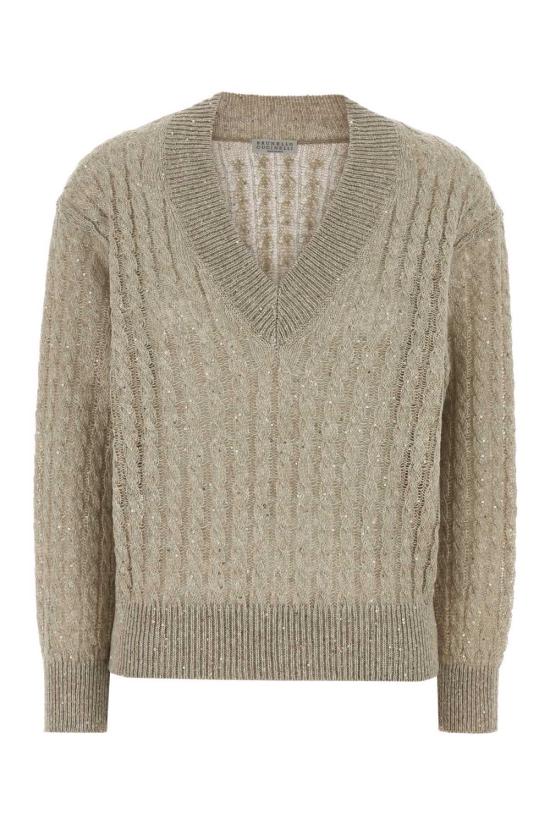  브루넬로 쿠치넬리 스웨터 Brunello Cucinelli 리넨 블렌드  도브 그레이