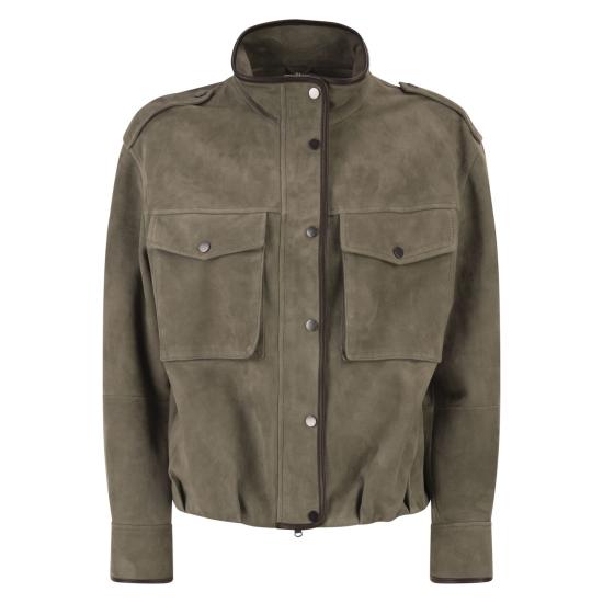 26SS 브루넬로 쿠치넬리 모닐리 쿠튀르 스웨이드 자켓 MPCAI7787 BROWN