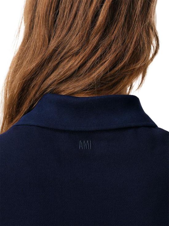 26FW 아미 스몰 하트 로고 폴로 셔츠 BFUPL001760430 NAVY - AMI