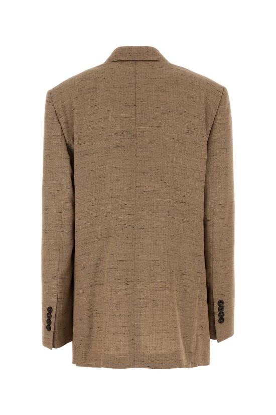 26SS 돌체앤가바나 더블 브레스티드 시칠리아 트위드 이펙트 자켓 F29YFTHUMWC S8230 Camel - DOLCE & GABBANA