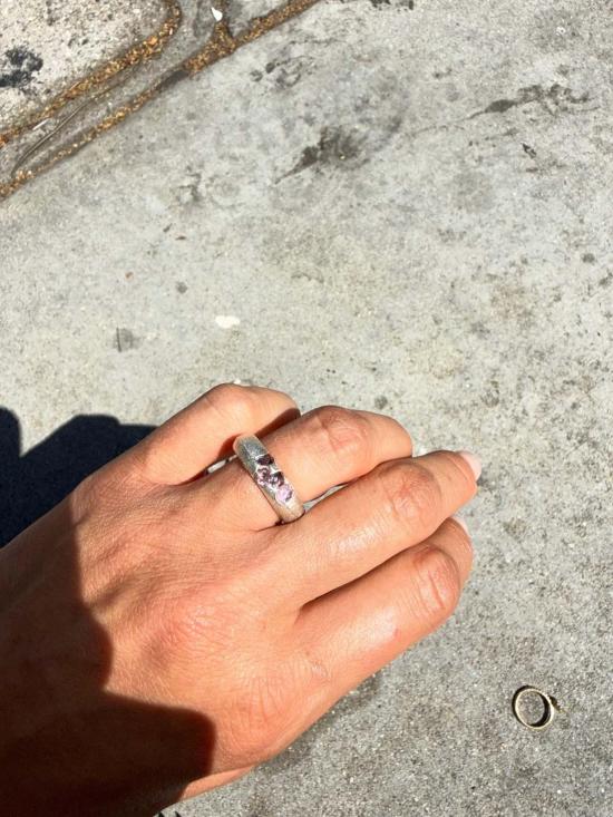  파 씨 말 반지 파스 시 말 샌드 캐스트 링 (C Zs 포함)