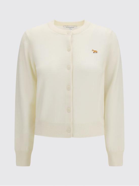 26SS 메종키츠네 베이비 폭스 메리노 레귤러 가디건 PW00502KT1181 0383 Beige - MAISON KITSUNE