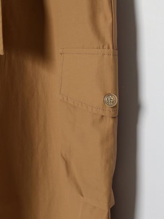 26SS [키즈] 발망 스트레이트 팬츠 BY6B90B0094 116 Brown - BALMAIN