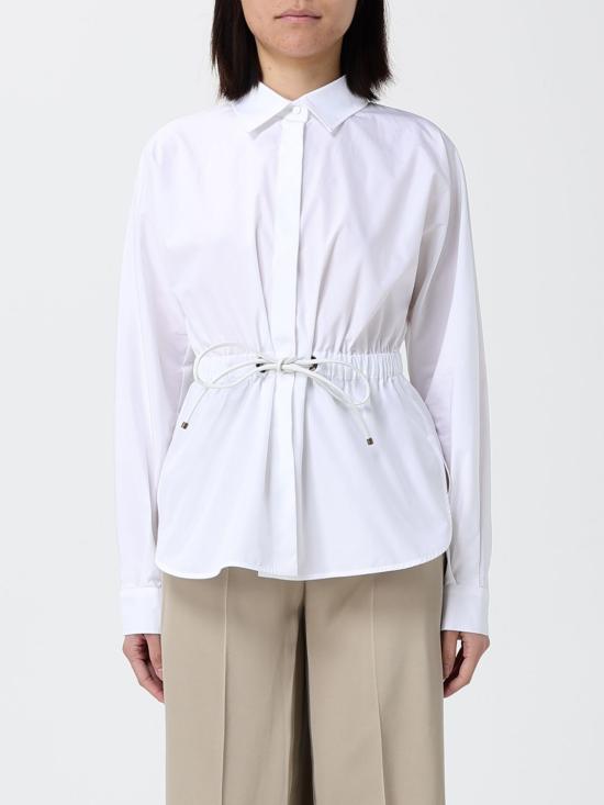 26SS 막스마라 Tazzina 드로스트링 셔츠 2611111052600 001 White