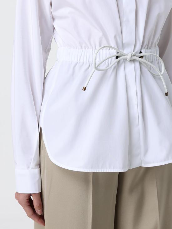 26SS 막스마라 Tazzina 드로스트링 셔츠 2611111052600 001 White - MAX MARA