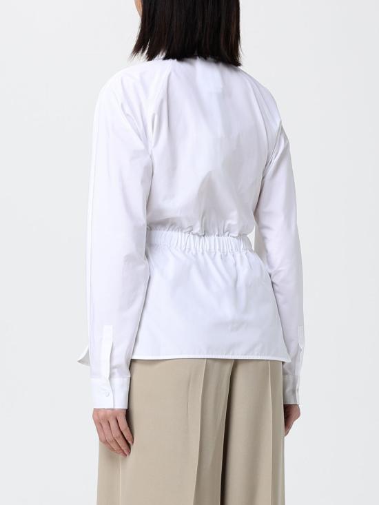 26SS 막스마라 Tazzina 드로스트링 셔츠 2611111052600 001 White - MAX MARA
