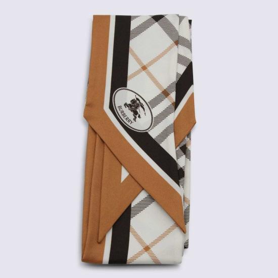  버버리 머플러/스카프 실크 스카프 페블 화이트